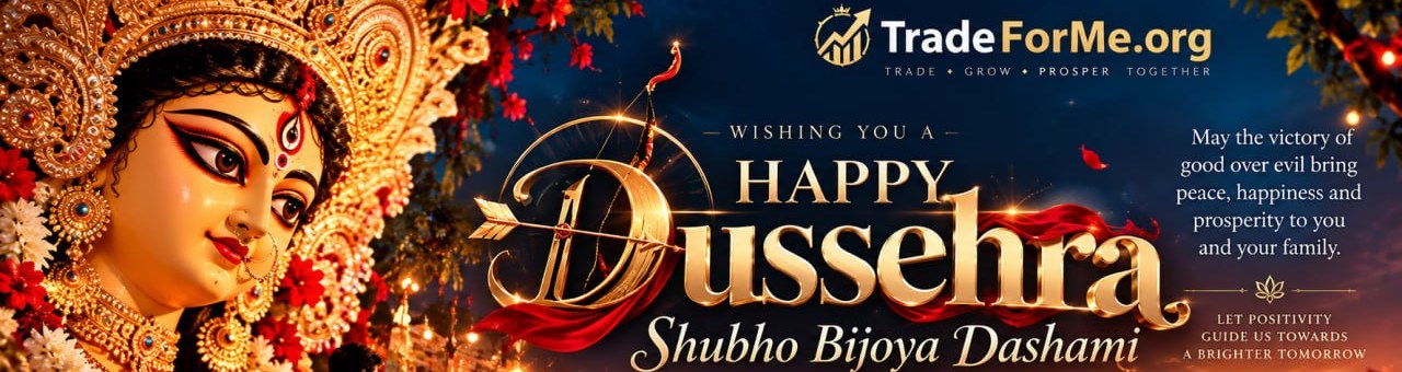 Happy Dussehra and Shubho Bijoya Dashami from TradeForMe — trade, grow, prosper together